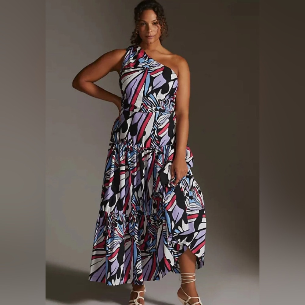 Anthropologie Maeve One Shoulder Dress